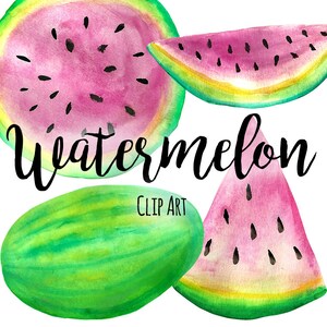 Watercolor Watermelon Fruit Clip Art, Watermelon Clip Art, Fruit Clip Art, INSTANT DOWNLOAD,Summer Clip Art, Clipart, Commercial Use