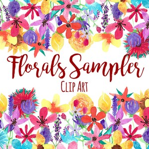 Watercolor Florals Clip Art, Custom Invitations Clip Art, Digital Flowers PNG Flowers Clip Art, Wedding Flowers Clip Art , Flower Clipart