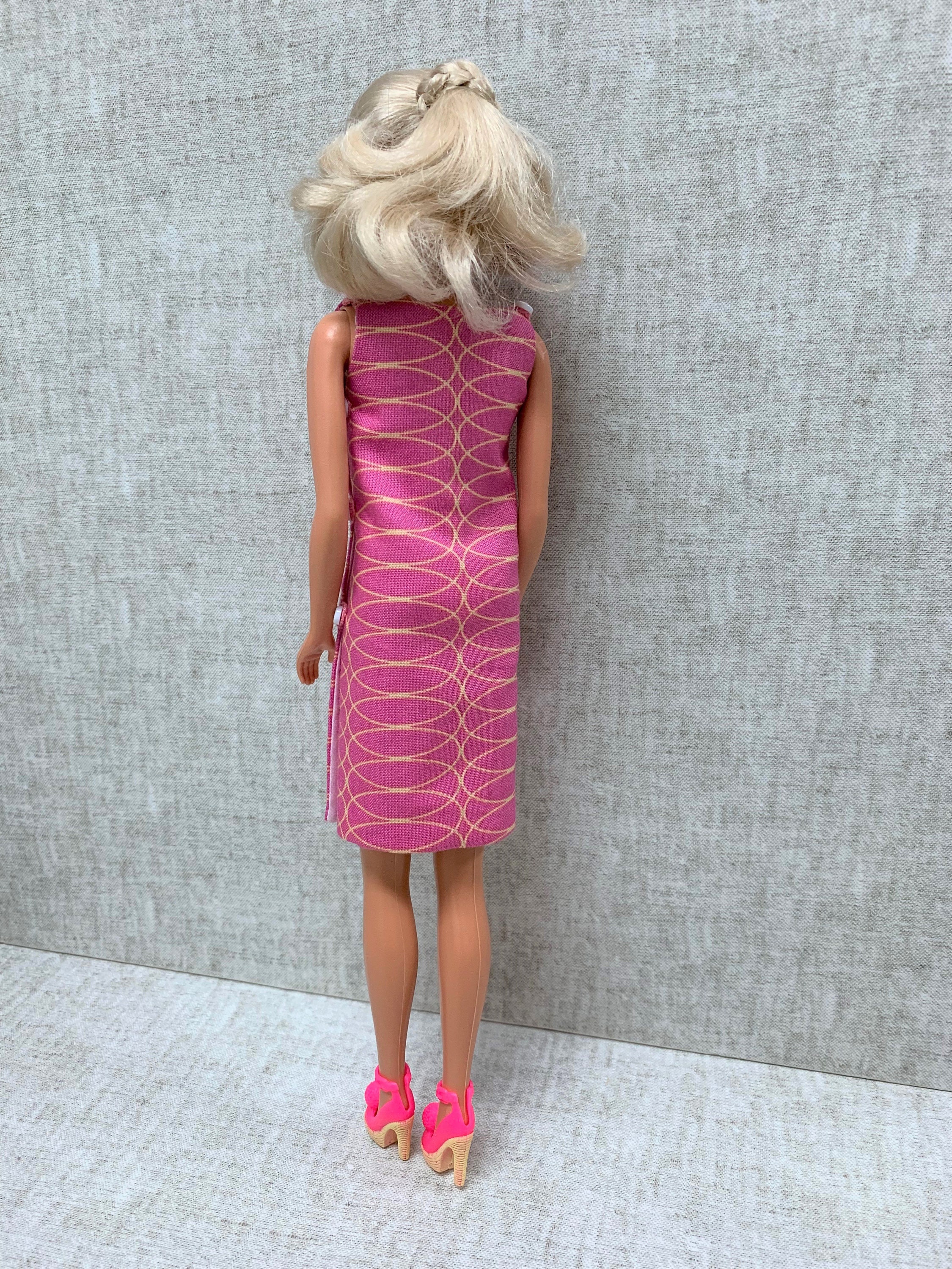 Pink Straight Dress for 1980s Barbie | Etsy