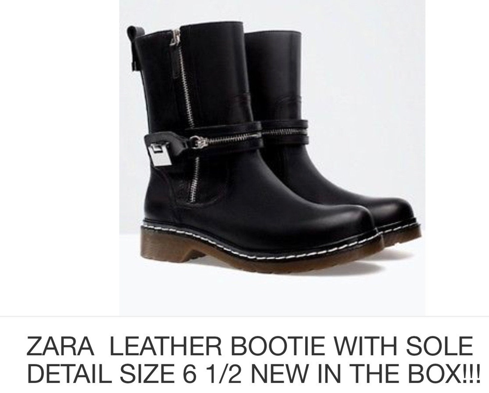 zara zipper booties