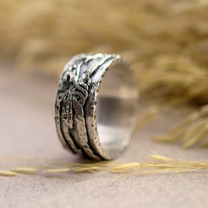 Hammered Sterling Silver Ring,  Wide Sterling Silver Stacking Ring,  Sterling Silver Wedding Ring,  Mens Sterling Silver Wedding Band