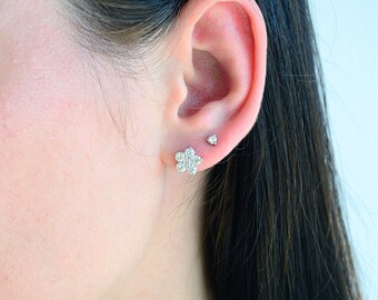 Silver Stud Earrings, Sterling Silver Earrings, Minimal Post Earrings,Very Tiny Earrings Silver, Tiny Silver Studs, Silver Earrings