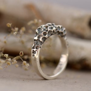 Silver signet ring for Women. Womens silver engagement ring. Handmade silver ring for engagement. Silver Stacking Rings. Thick silver ring.