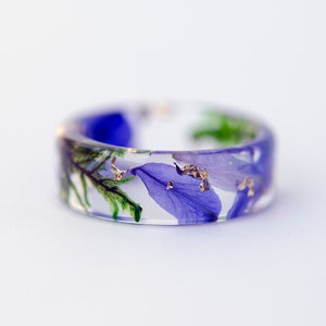 Real Moss Ring, Nature resin green moss ring, Terrarium jewelry,  resin jewelry, statement ring, Real flower ring, Botanical resin ring