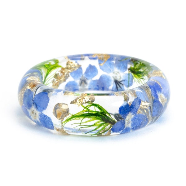 Flower Resin Ring Etsy