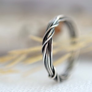 Ring for Men Handmade in Sterling Silver. Thin Silver Stacking Ring, Sterling silver promise ring, Mens Sterling Silver Wedding Band