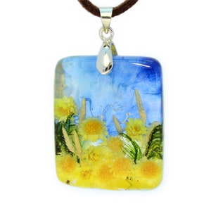 Ukraine Necklace, Ukrainian Colors, Resin Necklace Ukraine, Jewelry Ukraine, Necklace blue and yellow Ukraine, Ukraine Flag Resin Necklace