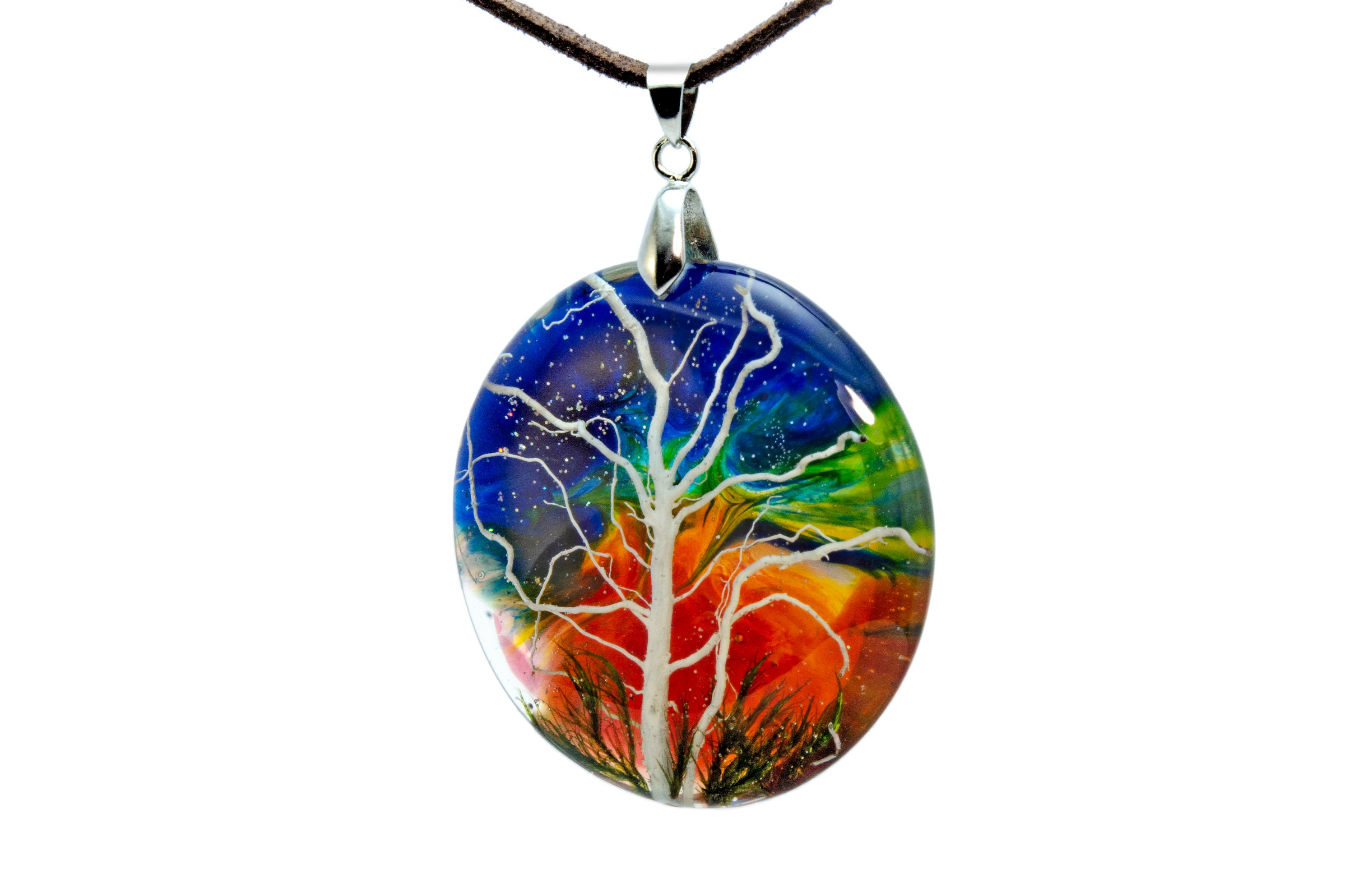 Terrarium Necklace Resin Necklace Nature Necklace Real Etsy