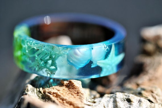 Ocean resin ring sale