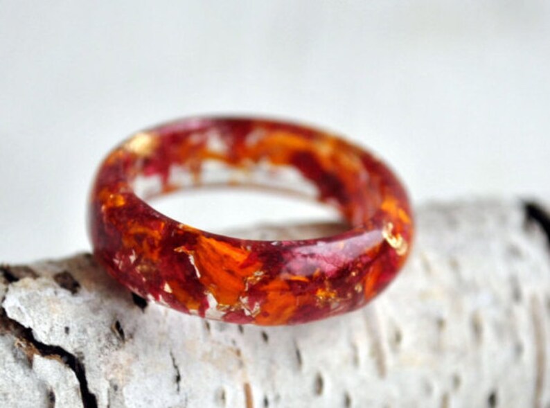 Red Chilli Pepper Resin Ring Red Ring Pepper Ring Chilli Etsy