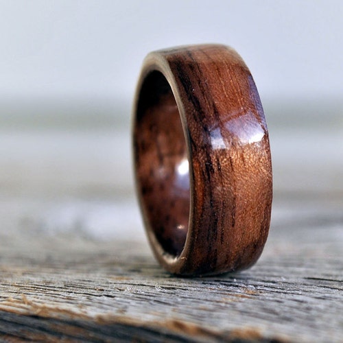 Wood Ring 5 Year Anniversary Wooden Ring Custom Wooden Ring Etsy