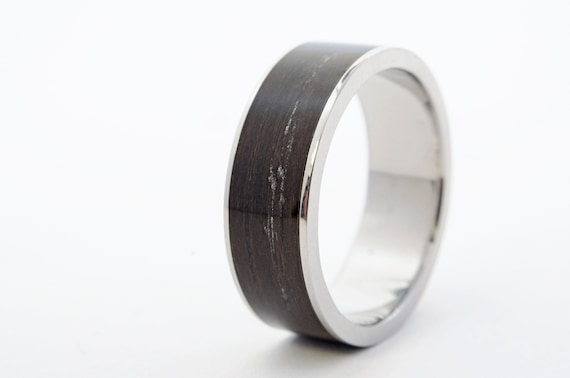 Resin and Titanium Men's Wedding Band | Acrylic and Metal Ring