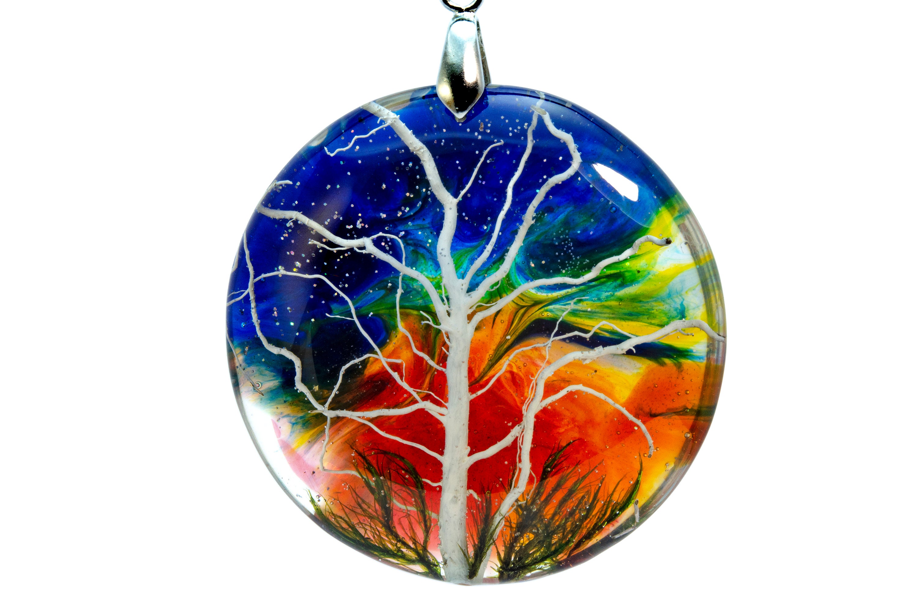 Terrarium Necklace Resin Necklace Nature Necklace Real Etsy