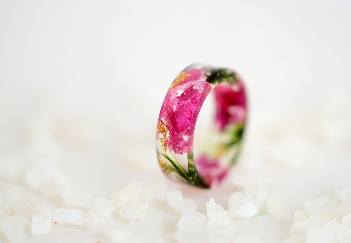 Nature rings nature inspired rings resin ring flower resin Etsy
