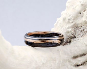 Artesanal Anillos De Boda De Madera Nombre Madera Porta Alianzas