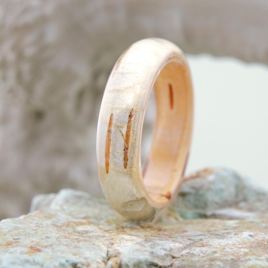 【美品】木葉形リング　出土品　アンティークリング　約1400年前 木目金リング (銀、赤銅、四分一) 19号 | iichi 日々の暮らしを