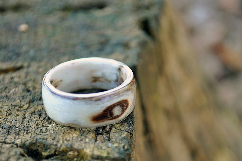 White Wooden Ring Wooden Ring Minimalist Wooden Rings Etsy
