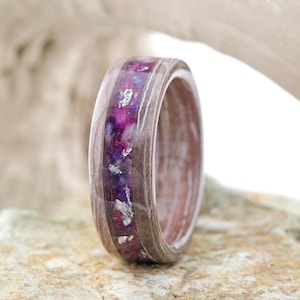 Wood Resin Ring, Womens Wooden Ring, Statement Ring, Wooden Resin Ring, Minimalist Wooden Ring, Women Wood Ring, Unusual Ring for Women