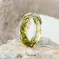 Nature Inspired Resin ring, Moss Ring,Woodland Ring , Forest ring, Terrarium Resin Ring, Green Moss Ring