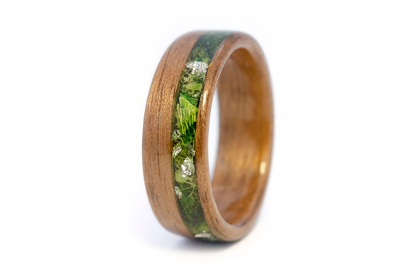 Amazon.com: Tungsten Meteorite Rings for Men Wedding Band Koa Wood Ring  with Arrow Inlay 8mm Meteorite Wedding Band Wooden Anniversary Gifts for Him  : Handmade Products