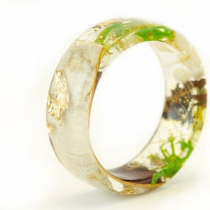 Birch bark Mens ring. Real wooden resin ring. Wood resin ring. Nature resin rings. Boho rings. Rustic ring Eco Friendly white Forest Jewelry