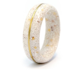 Bagues en pierre d'agate blanche naturelle. Bagues en pierre pour femmes. Alliance avec agate blanche, alliance en agate blanche, alliance