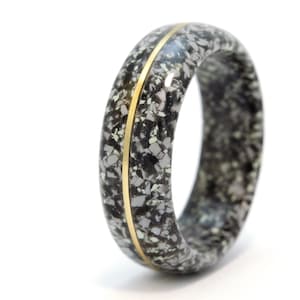 Black Quartz Ring. Rutilated Quartz Ring, Mens Quartz Ring Black, Wedding Ring, Black Rutilated Quartz Ring, Mens Wedding Ring
