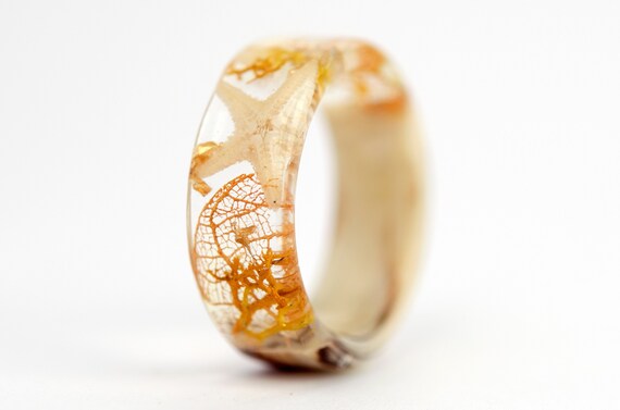 Anillos de resina anillo de madera secreta de oro anillo de - España