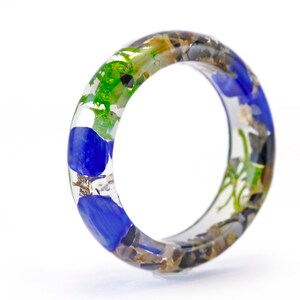 Ocean Resin Ring With Blue Stones Sea Sand Corals and 24K - Etsy