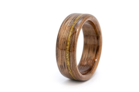 Maccassar ebony wood ring that I made for a client! : r/woodworking