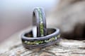 Men's Green Titanium Wedding Band, Titanium Wedding Band with Green Moss, Titanium Ring with Green Leaf Mix, Poplar Titanium Ring, Wood Ring product logo
