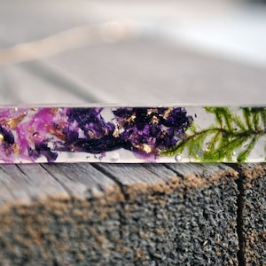 lichen terrarium necklace flowers necklace, Flower Resin Necklace Nature Terrarium Necklace, botanical necklace floral necklace leaf jewelry