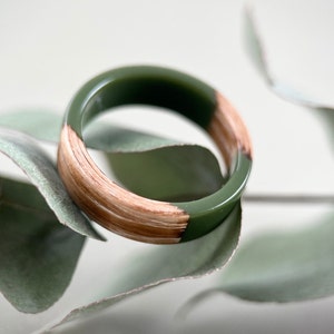 Olive ring, ring wood, Womens wood ring, Personalized Ring Wood ring resin Wooden fashion jewelry Personalized Jewelry, Natural Wedding Ring