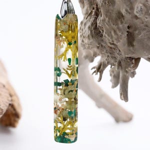Forest Necklace For Women With Moss and Stones: Jasper, Aventurine, Jade and Malachite. Terrarium Necklace with Nature Stones