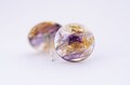 Earrings with Purple Iris. Purple Iris Earrings. Iris Silver Earrings. Iris Earring, Purple Iris, Pressed Flower Iris. Purple Iris Earrings