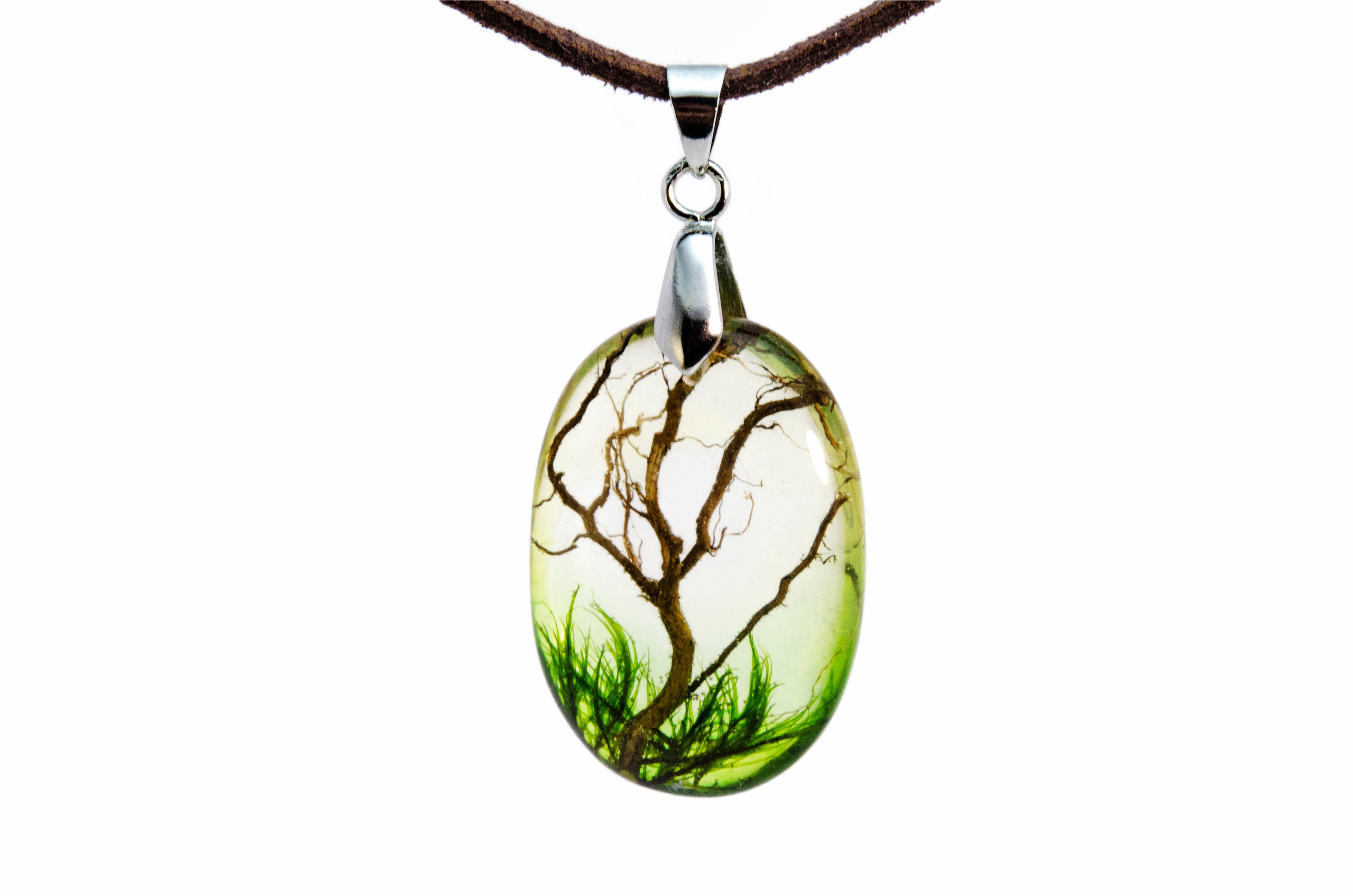 Resin Necklace Terrarium Necklace moss Necklace Resin Etsy