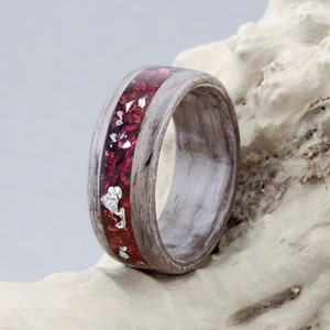 Gray Wooden Engagement Ring, Gray Wood Ring, Wood Wedding Ring, Bentwood Ring, Bent Wood Ring, Handmade Wood Ring,  Wood Engagement Ring