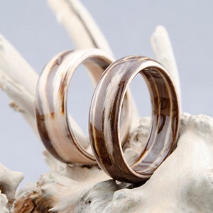 Ebony Wooden Ring - Handcrafted Wood Wedding Ring, Gift for Him - Couples Ring - Gift for Boyfriend - Rustic Wedding Ring - Friendship Ring