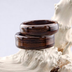 Wenge Wood Ring. Black Wood Ring, Ebony Wood Ring, Custom Wood Ring - Unique Wedding Ring - Natural Jewelry - Wedding Ring - Wooden Ring