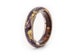 Real birch bark ring with English Rose and Golden Flakes. Unique Wedding Wooden Ring.Mens resin ring with purple bells 