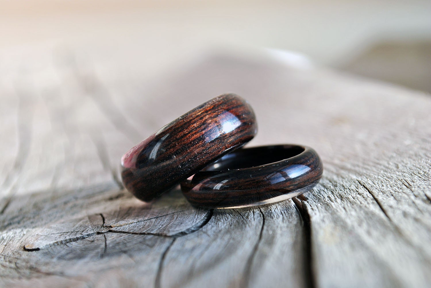 Black Wood Ring Ebony Wood Ring Custom Wood Ring Unique Etsy