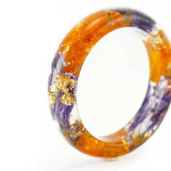 nature rings for women, flower ring, floral ring, statement ring women, botanical ring, stacking ring, real flower ring, epoxy ring, rings
