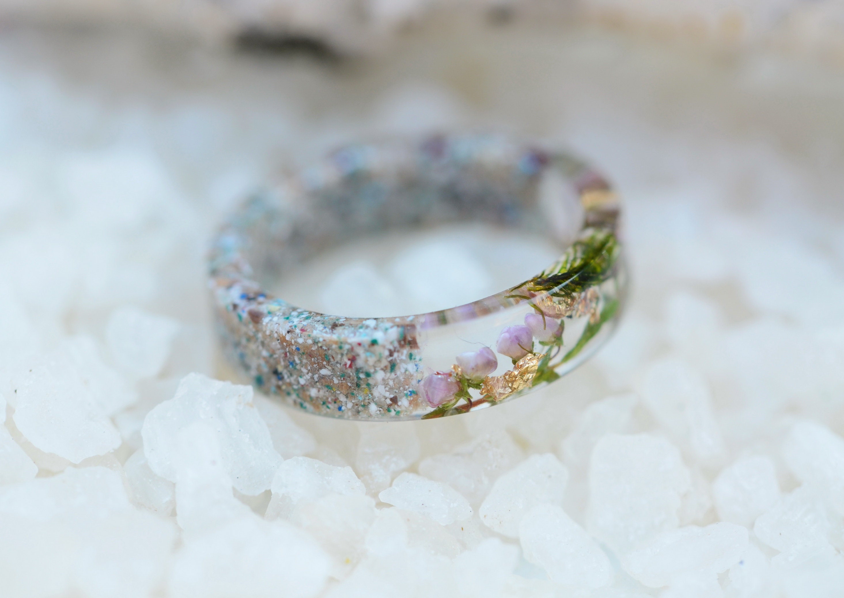 REAL Heather Flower Resin. Pressed Flower Ring. Pink Ring. Etsy