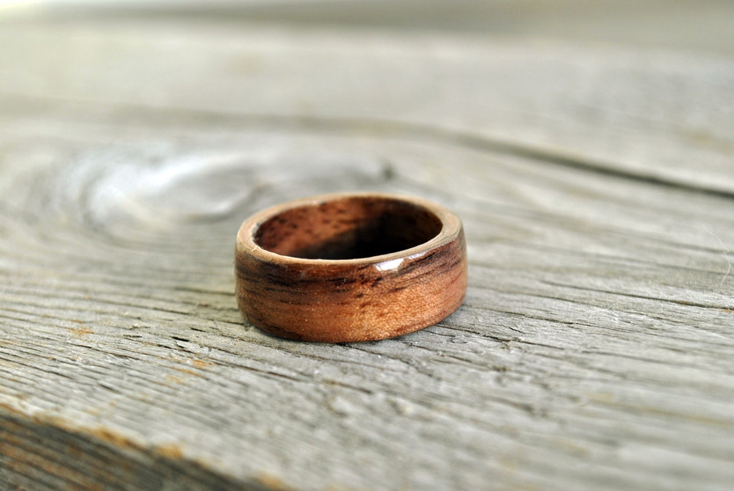 Wood Ring 5 Year Anniversary Wooden Ring Custom Wooden Ring | Etsy