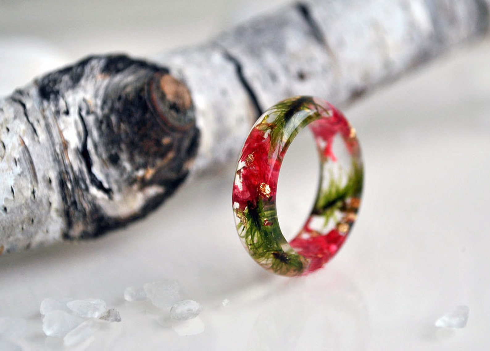 Real Moss Ring Nature resin green moss ring Terrarium