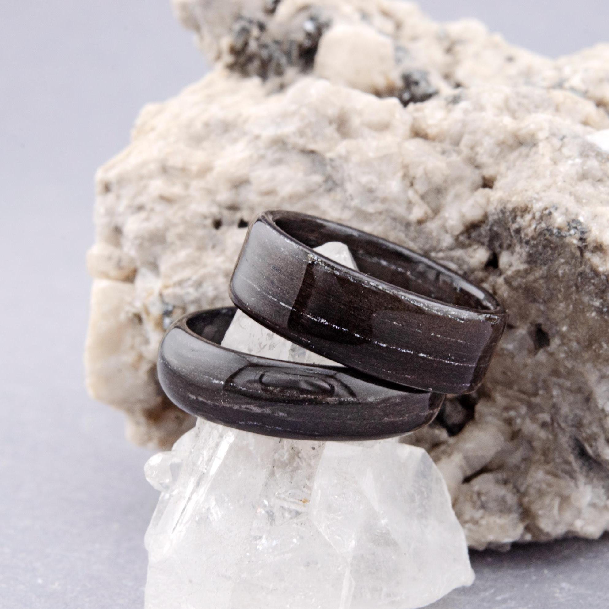 Ebony Wooden Ring, Black Ring, Wedding Rings, Ebony Jewelry, Gift Idea, Unisex Ring, Wood Ring, Custom Wood Ring, Wedding Band