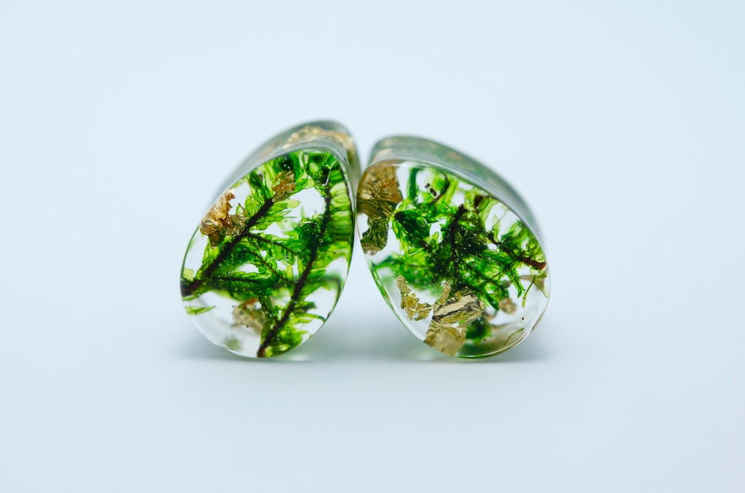 Ear Plugs Real Flower Plugs Resin Plug Earrings Magic Resin Etsy
