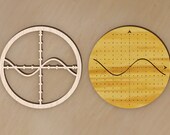 Set of 6 random trigonometric functions graph Coasters