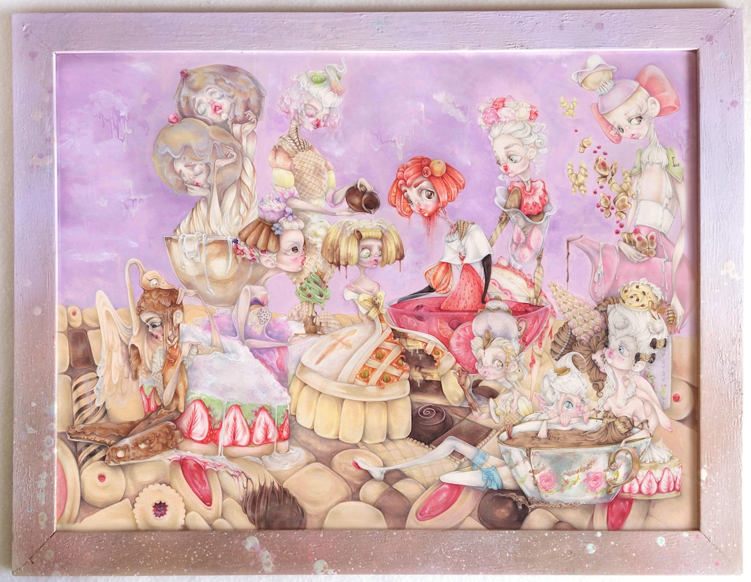 Pastries Girlfriends Pop Surrealism Illustration Rococo Marie ...