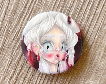 Badge Blood Moon Marie Antoinette gothic pop surrealism versailles pins brooch halloween